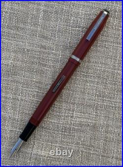 Rare Unusual 1950's Esterbrook LJ Fountain Pen, Thin Striped Red, 2668 Nib, Med