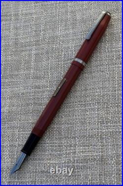 Rare Unusual 1950's Esterbrook LJ Fountain Pen, Thin Striped Red, 2668 Nib, Med
