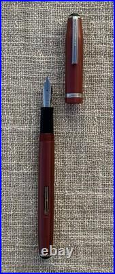 Rare Unusual 1950's Esterbrook LJ Fountain Pen, Thin Striped Red, 2668 Nib, Med