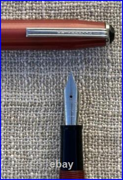 Rare Unusual 1950's Esterbrook LJ Fountain Pen, Thin Striped Red, 2668 Nib, Med