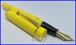 Rare VISCONTI MONTE CARLO Mandarin Yellow Fountain Pen- F Nib- Bakelite- Italy