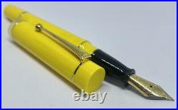 Rare VISCONTI MONTE CARLO Mandarin Yellow Fountain Pen- F Nib- Bakelite- Italy