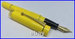Rare VISCONTI MONTE CARLO Mandarin Yellow Fountain Pen- F Nib- Bakelite- Italy