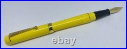 Rare VISCONTI MONTE CARLO Mandarin Yellow Fountain Pen- F Nib- Bakelite- Italy