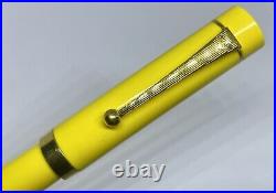 Rare VISCONTI MONTE CARLO Mandarin Yellow Fountain Pen- F Nib- Bakelite- Italy