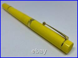 Rare VISCONTI MONTE CARLO Mandarin Yellow Fountain Pen- F Nib- Bakelite- Italy