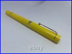 Rare VISCONTI MONTE CARLO Mandarin Yellow Fountain Pen- F Nib- Bakelite- Italy