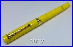 Rare VISCONTI MONTE CARLO Mandarin Yellow Fountain Pen- F Nib- Bakelite- Italy
