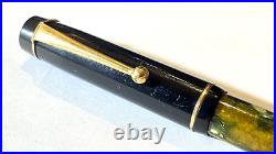 Rare! Valentine Pen, 03, Transparent Green Marble, Firm, 14k Medium Nib