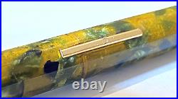 Rare! Valentine Pen, 03, Transparent Green Marble, Firm, 14k Medium Nib