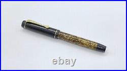Rare! Valentine Pen, 04, Brown Pin Stripe, Semi Flex, 14k Medium Nib
