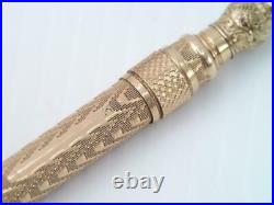 Rare Victorian E. S. Johnson & Co. Propelling Dip Pen & Pencil 14k Gold Nib Look