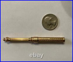 Rare Victorian Morton Propelling Dip Pen & Pencil 14k Gold Nib Look