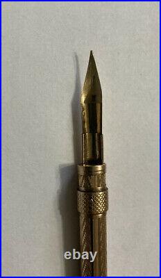 Rare Victorian Morton Propelling Dip Pen & Pencil 14k Gold Nib Look