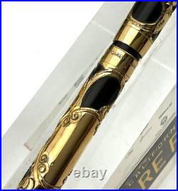 Rare Vintage CAREY Secretary Fountain Pen GF Filigree Overlay 14K Fine nib