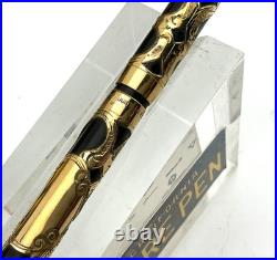 Rare Vintage CAREY Secretary Fountain Pen GF Filigree Overlay 14K Fine nib