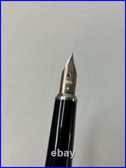 Rare Vintage Cross Fountain M Pen Rare Matte Black Gold Trim Shell Oil Company
