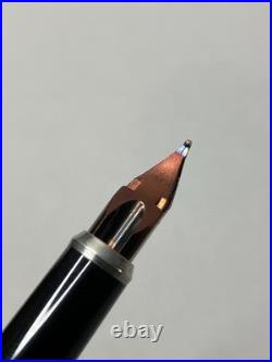 Rare Vintage Cross Fountain M Pen Rare Matte Black Gold Trim Shell Oil Company
