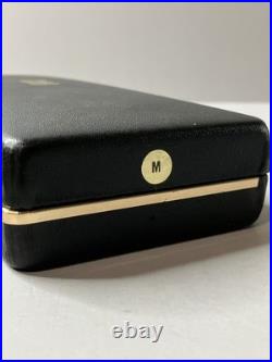 Rare Vintage Cross Fountain M Pen Rare Matte Black Gold Trim Shell Oil Company