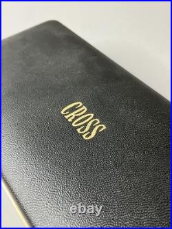 Rare Vintage Cross Fountain M Pen Rare Matte Black Gold Trim Shell Oil Company