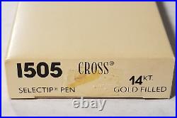 Rare Vintage Cross Selectip Pen 14KT Gold Filled # 1505 New Old Stock
