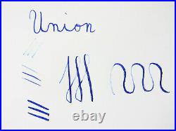 Rare Vintage Dutch UNION PERFECT Blue Fountain Pen Flexy 14ct EF Nib SERVICED