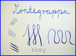 Rare Vintage Italian MONTEGRAPPA 251 Blue Marbled Fountain Pen Flexy 14ct M Nib