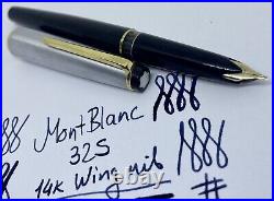 Rare Vintage MONTBLANC 32S 32 S Fountain Pen-14k M- Medium Nib-Germany- SERVICED