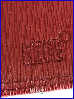 Rare Vintage New Medium Montblanc Generation Leather Organizer Red Pen Holder