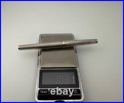 Rare Vintage Parker 35 Vintage Silver Plated Fountain Pen 18K Gold Nib