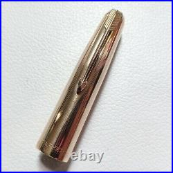 Rare Vintage Parker 51 Fountain Pen Green / Gold Cap USDE In Good Nib F 14K