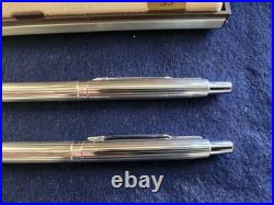 Rare Vintage Parker Ambassador Ballpoint Pen and Pencil Set Heavy Silver Plated