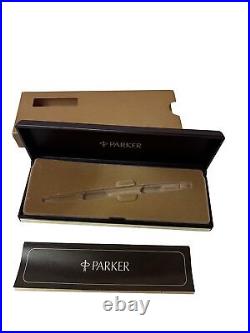 Rare Vintage Parker Classic Ambassador Heavy Silver Plate Ballpoint Pen US House