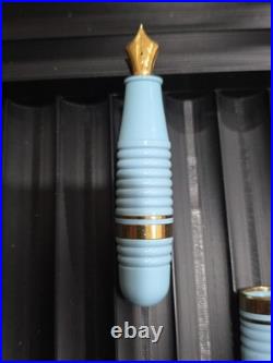 Rare Vintage Platinum GLAMOUR Pg-3400 Light Blue Fountain Pen Medium Nib