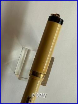 Rare Vintage Ring Top John Holland JEWEL Fountain Pen, White, New Sac, Great