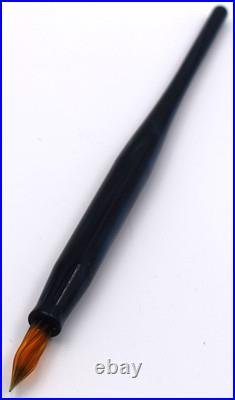 Rare Vintage Visconti Glass Dip Pen Glass Nib Pearly Blue handle Excellent