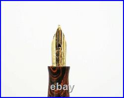 Rare Vintage Waterman's No. 52 Red Ripple Fountain Pen 14k Gold Flex Nib