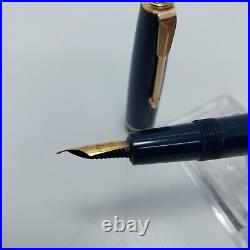 Rare Vintage blue Parker Slimfold Fountain Pen, 14K Nib