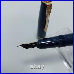 Rare Vintage blue Parker Slimfold Fountain Pen, 14K Nib