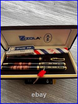 Rare Voyage Japanese Fountain Pen Set With A 14k Gold Nib In Case And Box