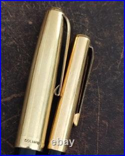 Rare Vtg Columbus Extra 140 Fountain Pen And BP (14 CT Gold Nib)