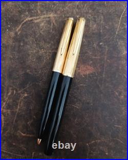 Rare Vtg Columbus Fountain Pen And BP (14 CT Gold Nib)