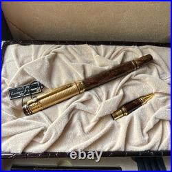 Rare Vtg Fountain Pen / Ball 14 Kt STATED EXOTIC MUST C Luxury Beverly Hills #G
