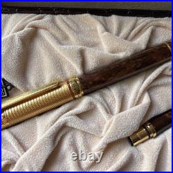 Rare Vtg Fountain Pen / Ball 14 Kt STATED EXOTIC MUST C Luxury Beverly Hills #G