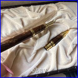 Rare Vtg Fountain Pen / Ball 14 Kt STATED EXOTIC MUST C Luxury Beverly Hills #G