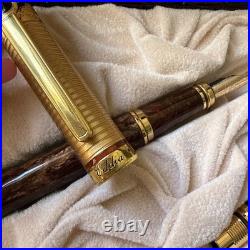 Rare Vtg Fountain Pen / Ball 14 Kt STATED EXOTIC MUST C Luxury Beverly Hills #G