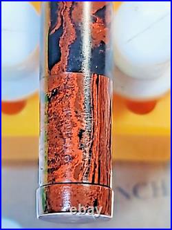 Rare Vtg Walk-over Safety Pen, Red Mottled 18-cts Nib, France Used And Untested