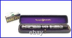 Rare WATERMAN 412 SF SLEEVE FILLER Sterling Silver Fountain Pen #2 Flex nib Box