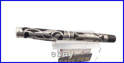 Rare WATERMAN 416 Sterling Silver Overlay Fountain Pen #6 Med Flexy nib AMAZING