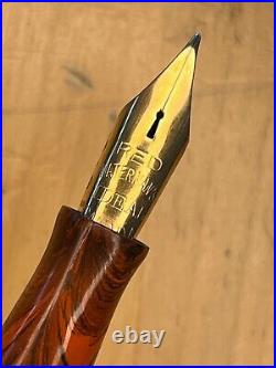 Rare WATERMAN #7 RED RIPPLE Fountain Pen 14K FLEX RED NIB Cap Repaired, Restored